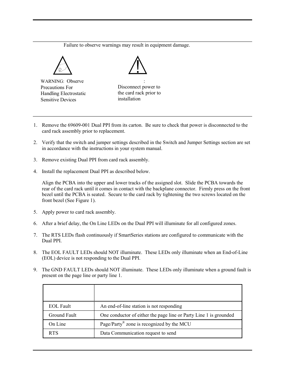 Installation/replacement | GAI-Tronics 69609-001 Dual Page/Party Interface PCBA User Manual | Page 12 / 17