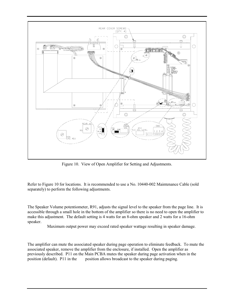 Speaker settings and adjustments, Speaker volume, Speaker mute | GAI-Tronics 701-302ICS ICS AC-Powered Page/Party Plug-in Amplifiers User Manual | Page 10 / 23