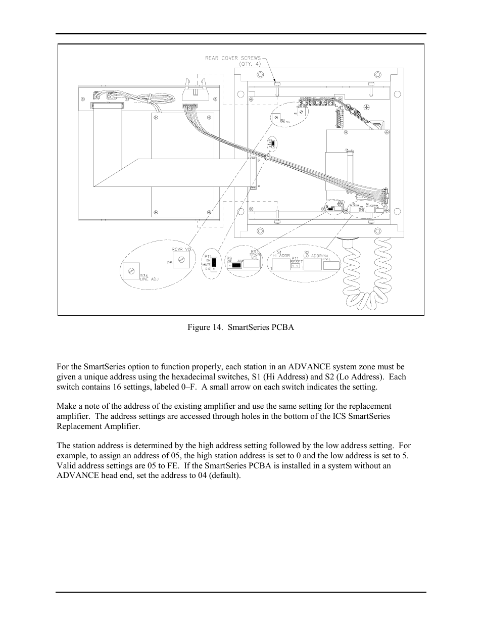 Setting the address | GAI-Tronics 701-302ICS ICS AC-Powered Page/Party Plug-in Amplifiers User Manual | Page 13 / 23