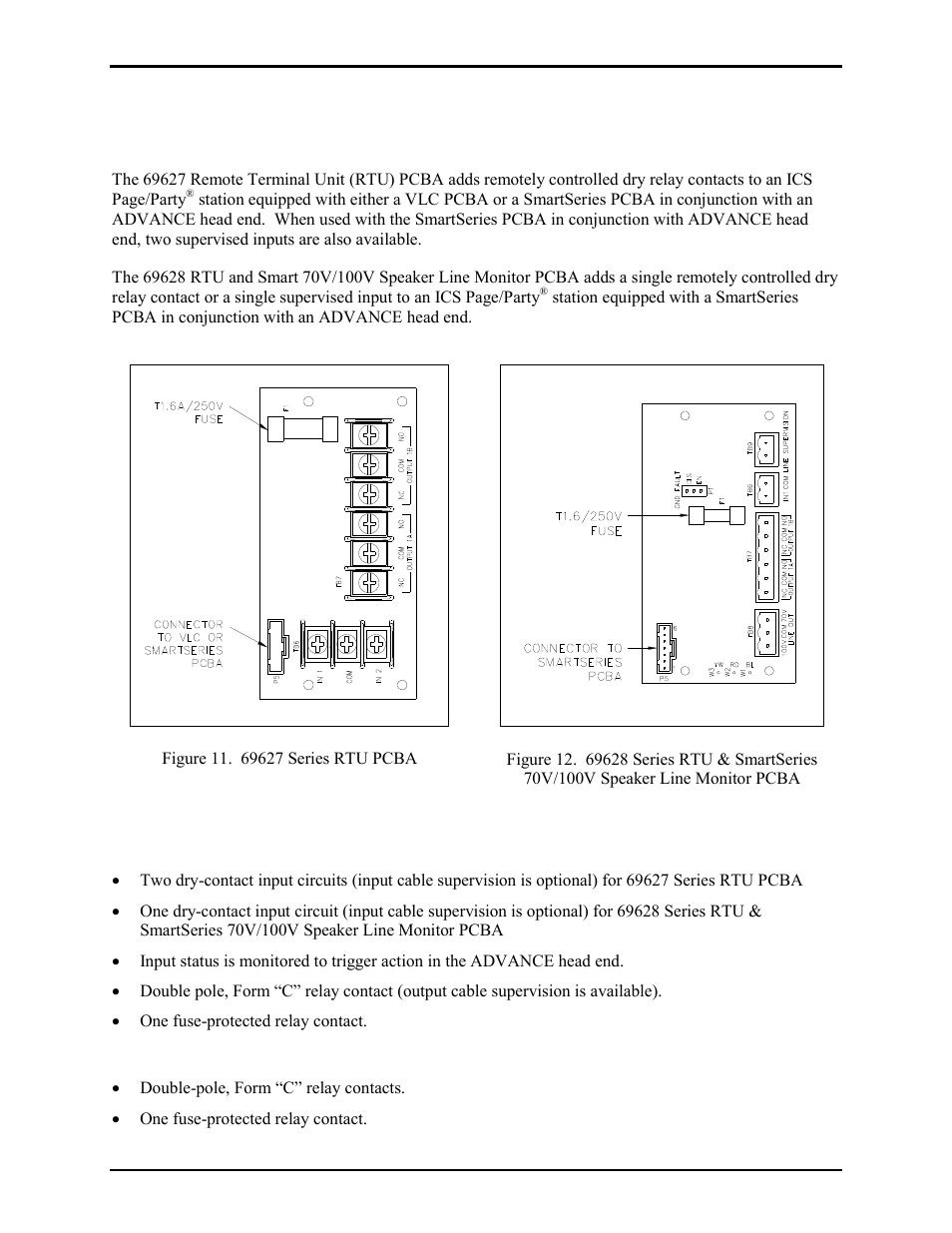 General, Features, With smartseries pcba and advance head end | With vlc pcba | GAI-Tronics ICS Zone 2/22 Weatherproof Page/Party Station User Manual | Page 20 / 36