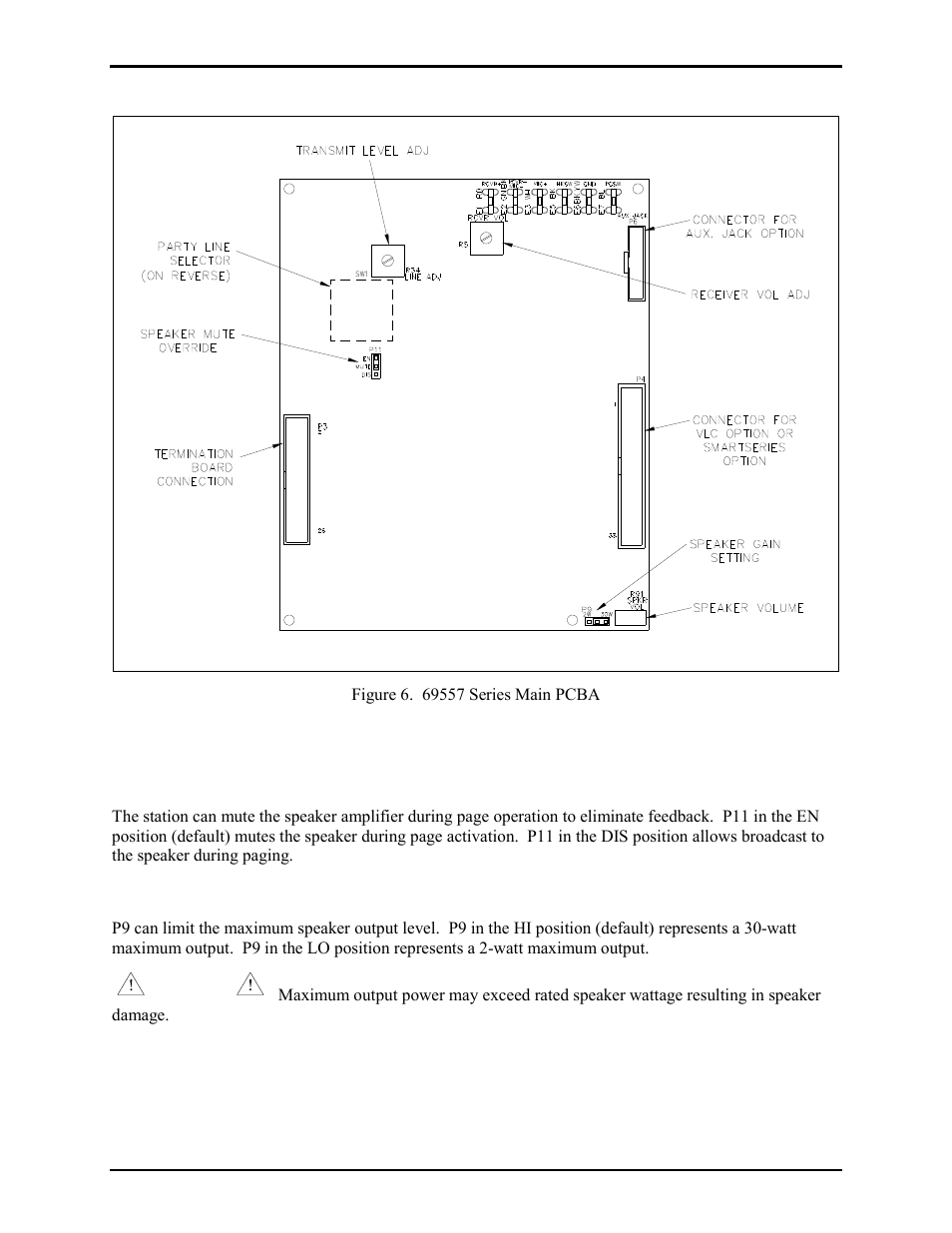 Jumper settings, Speaker mute, Speaker gain setting | GAI-Tronics ICS Zone 2/22 Weatherproof Page/Party Station User Manual | Page 9 / 36