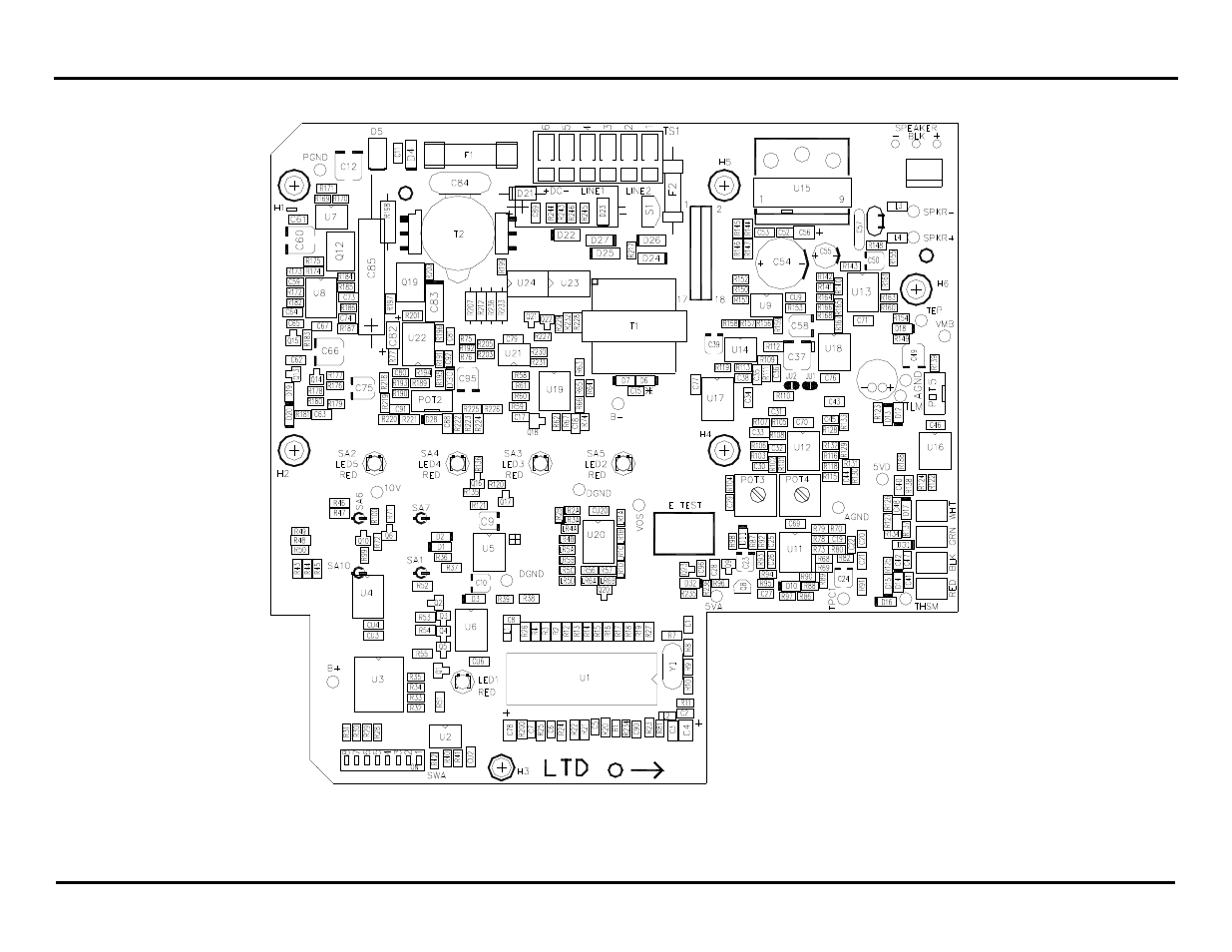 Main circuit board | GAI-Tronics IDR1000A DC Remote User and Installation Manual User Manual | Page 28 / 38