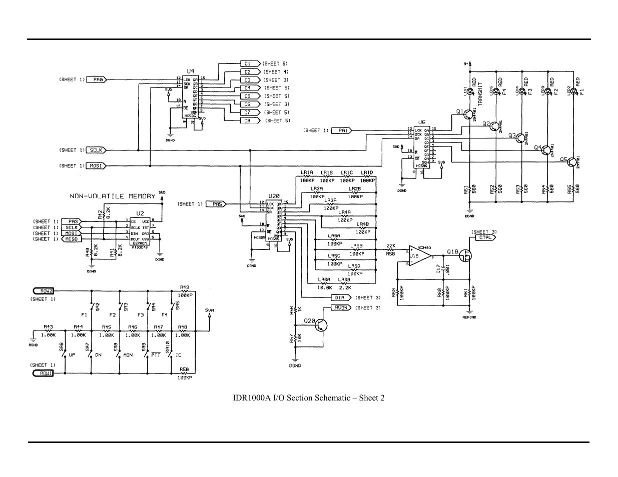 Idr1000a i/o section schematic – sheet 2 | GAI-Tronics IDR1000A DC Remote User and Installation Manual User Manual | Page 31 / 38