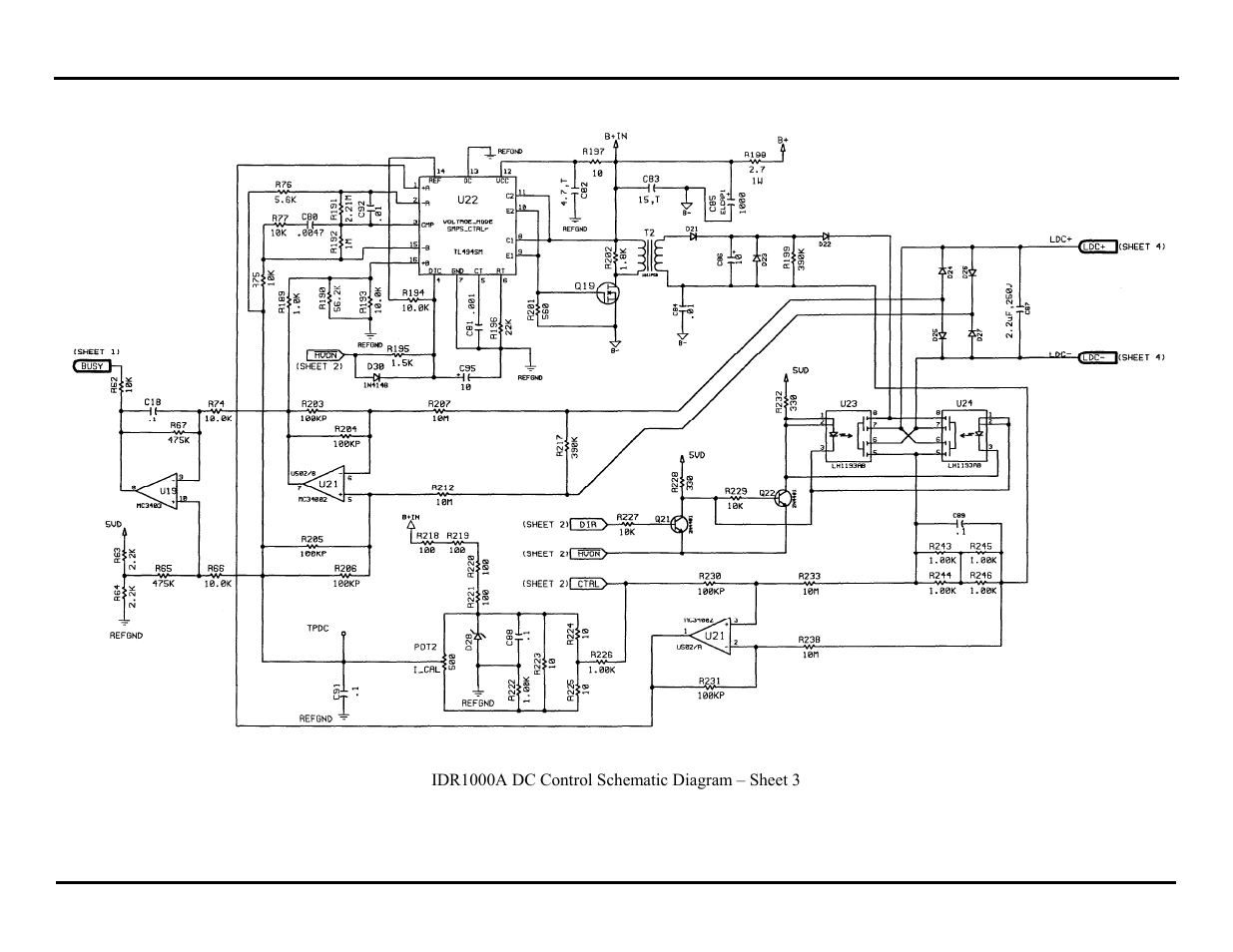 Idr1000a dc control schematic diagram – sheet 3 | GAI-Tronics IDR1000A DC Remote User and Installation Manual User Manual | Page 32 / 38