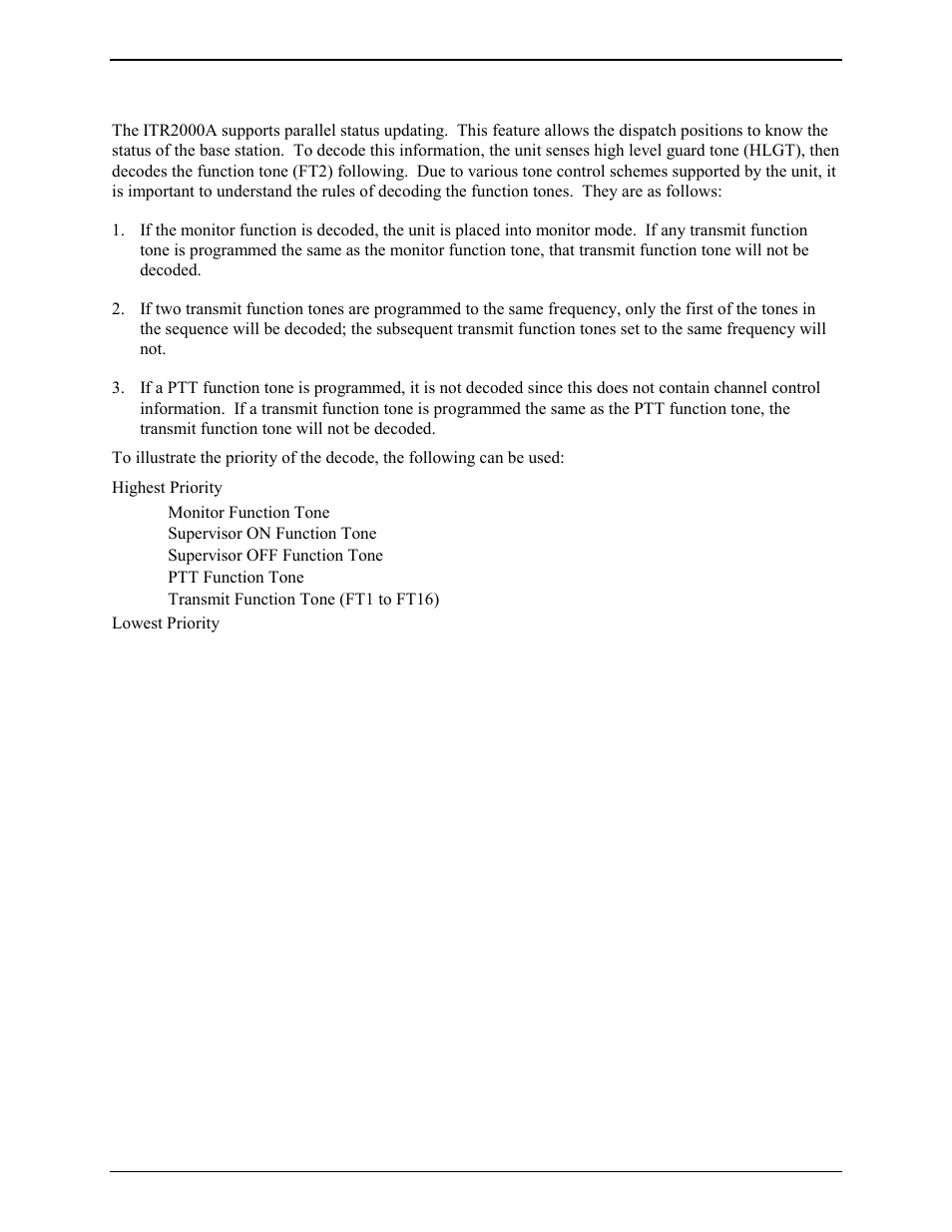 Parallel status operation | GAI-Tronics ITR2000A Tone Remote Deskset User and Installation Manual User Manual | Page 18 / 44
