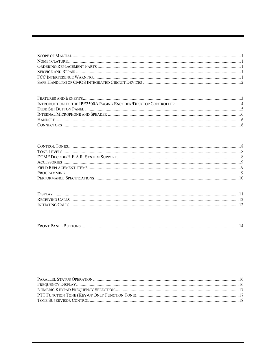 GAI-Tronics IPE2500A, IPE2500A-MLS Paging Encoder / Desktop Controller User and Installatoin Manual User Manual | Page 3 / 87