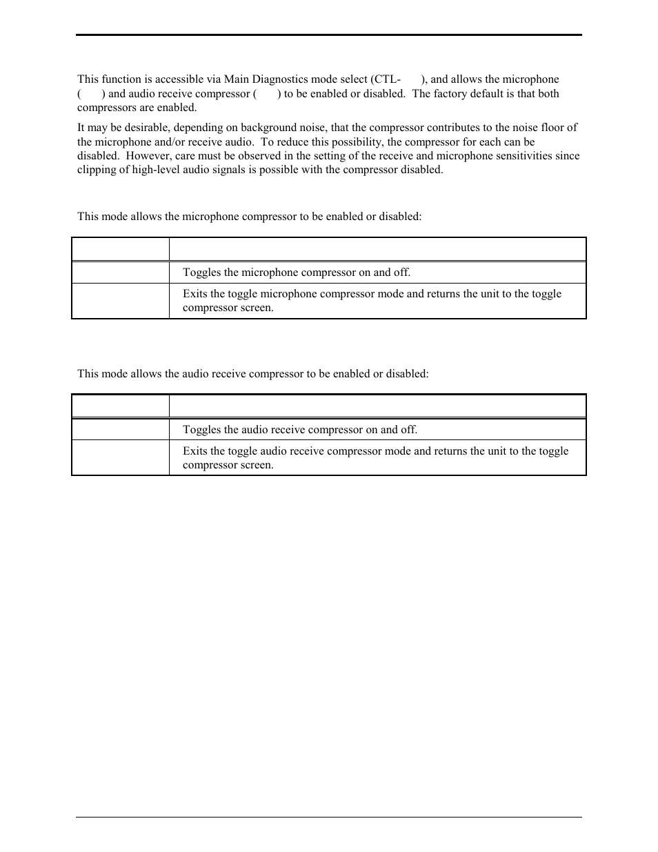 Ctl-pb1– toggle compressors | GAI-Tronics IPE2500A, IPE2500A-MLS Paging Encoder / Desktop Controller User and Installatoin Manual User Manual | Page 60 / 87