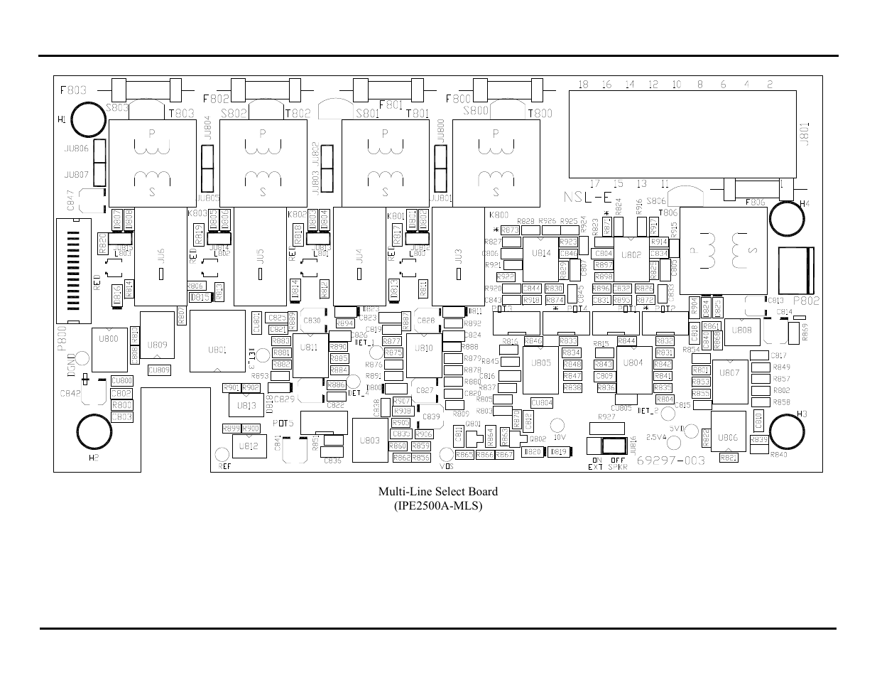 69297-003 multi-line select | GAI-Tronics IPE2500A, IPE2500A-MLS Paging Encoder / Desktop Controller User and Installatoin Manual User Manual | Page 72 / 87