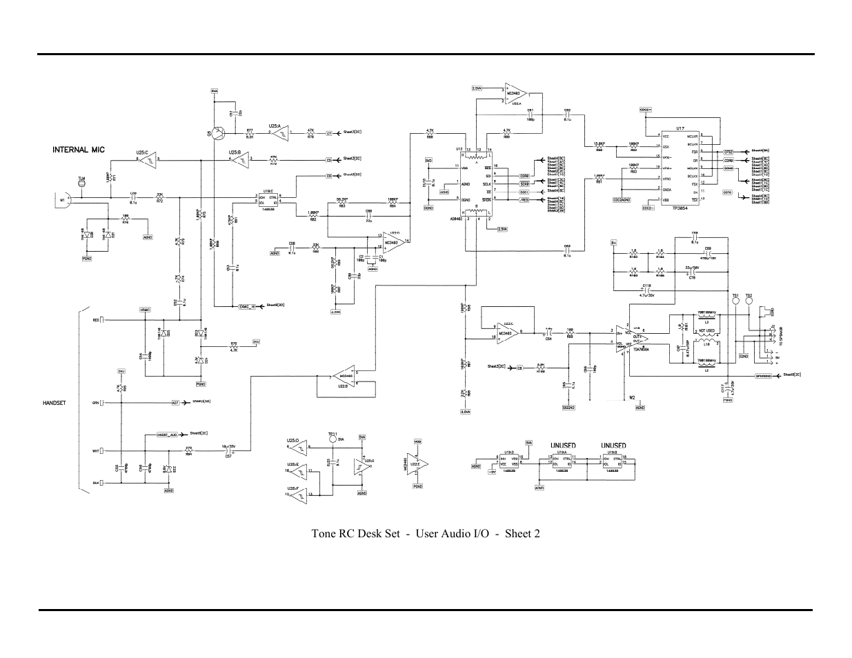 User audio i/o - sheet 2 | GAI-Tronics IPE2500A, IPE2500A-MLS Paging Encoder / Desktop Controller User and Installatoin Manual User Manual | Page 75 / 87