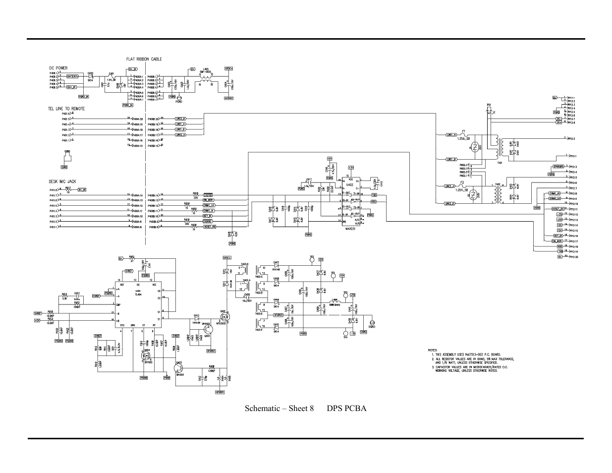 Sheet 8 dps pcba | GAI-Tronics IPE2500A, IPE2500A-MLS Paging Encoder / Desktop Controller User and Installatoin Manual User Manual | Page 81 / 87