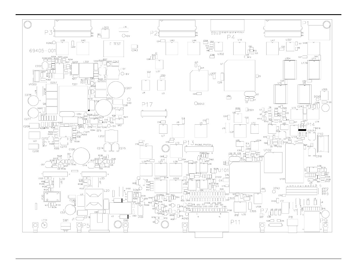 Main circuit board | GAI-Tronics CommandPLUS Series Desktop Console Installation and Service Manual User Manual | Page 60 / 62