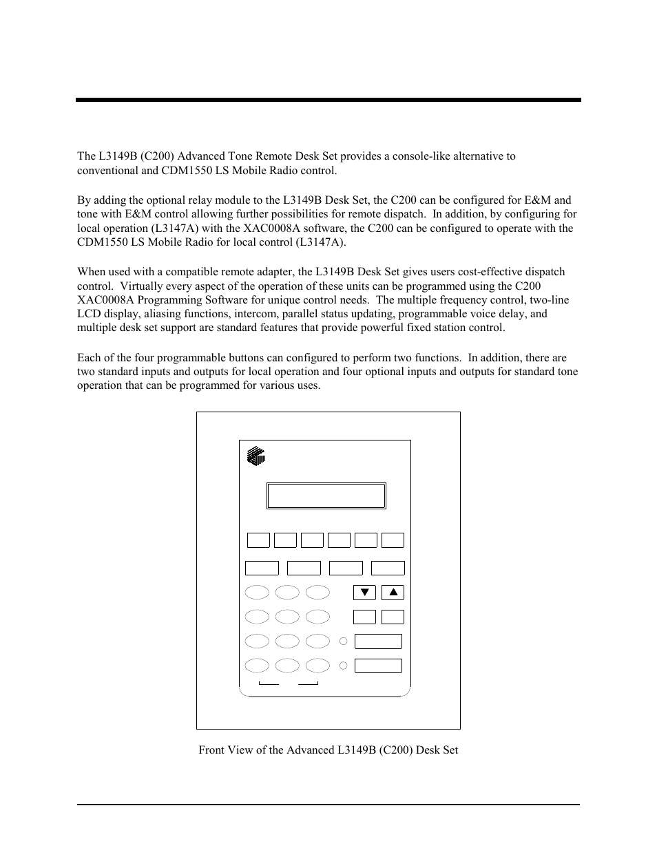 Description, Physical description | GAI-Tronics L3149B C200 Advanced Deskset User Manual | Page 11 / 92