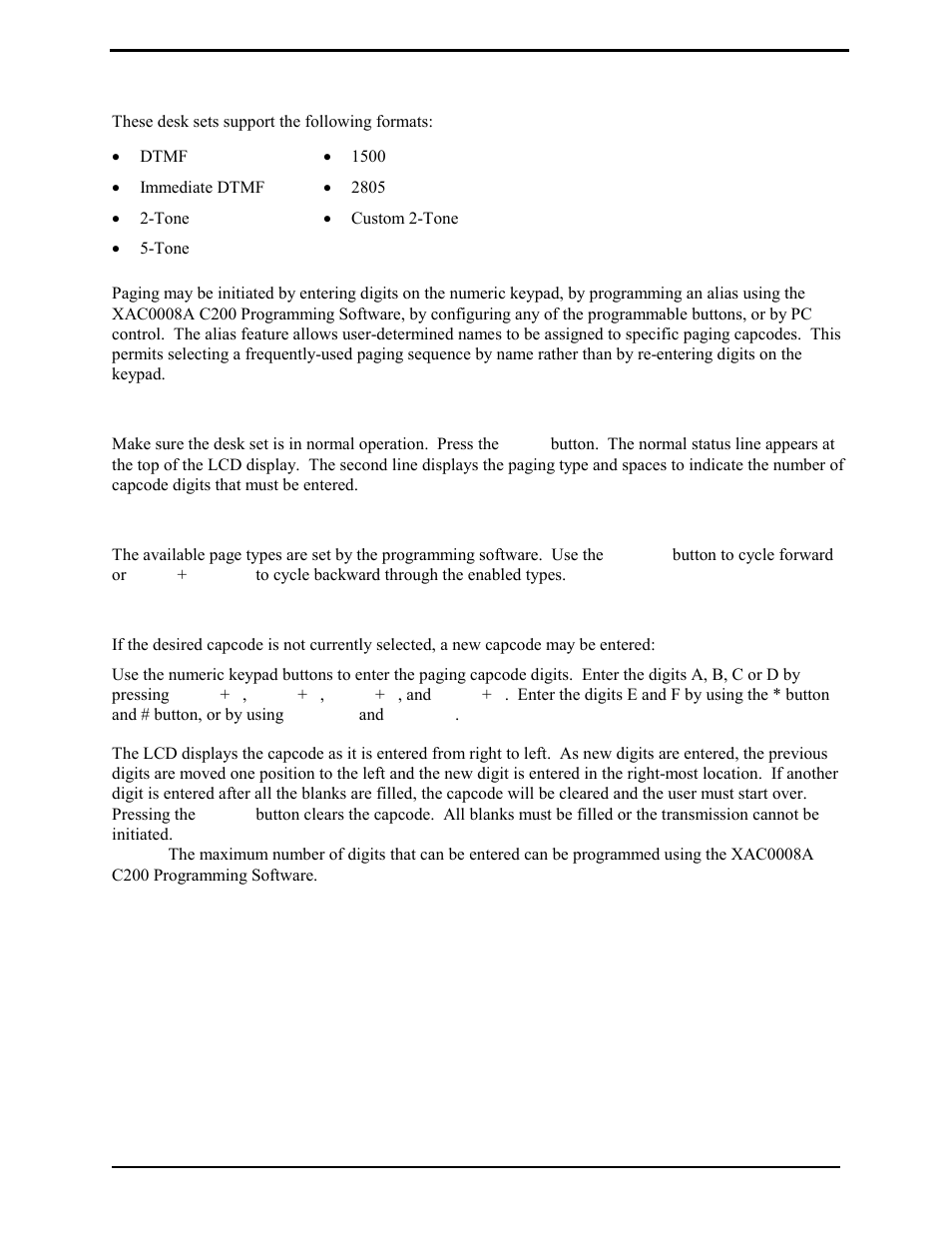 Paging, Entering the paging menu, Entering capcode digits for paging | GAI-Tronics L3149B C200 Advanced Deskset User Manual | Page 23 / 92