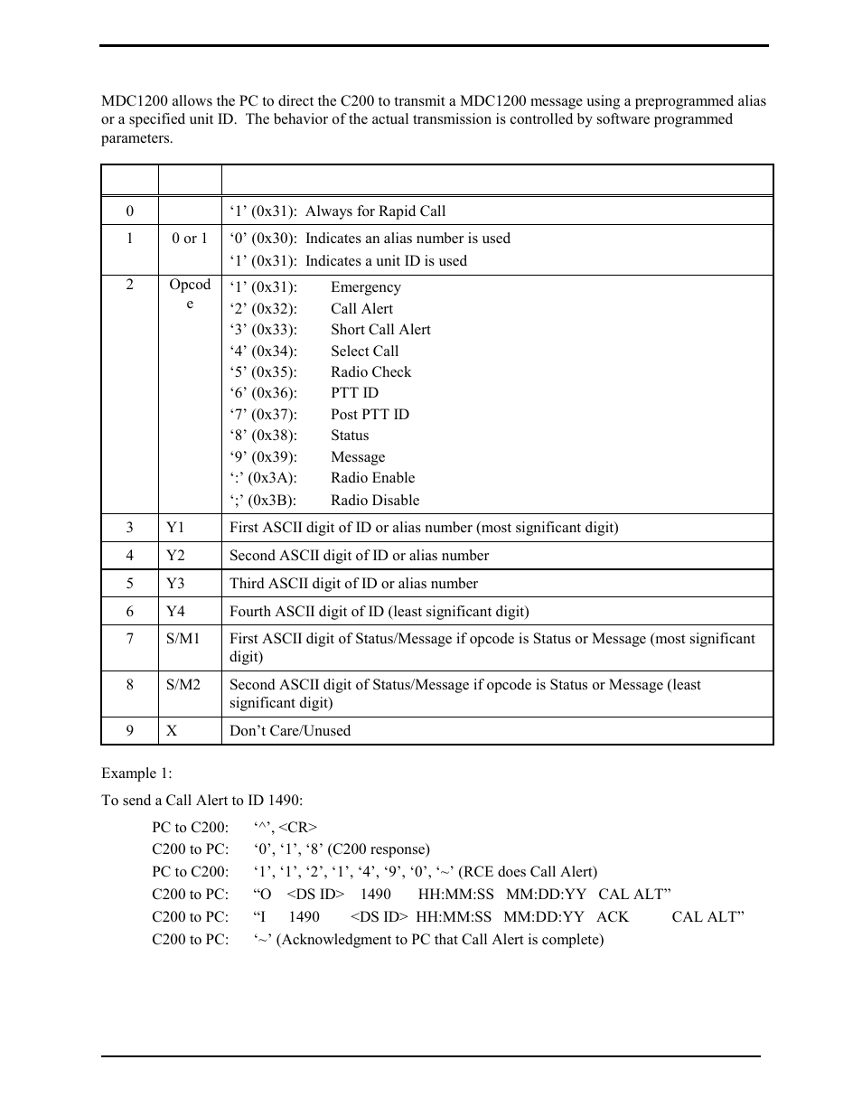 Mdc1200 | GAI-Tronics L3149B C200 Advanced Deskset User Manual | Page 29 / 92