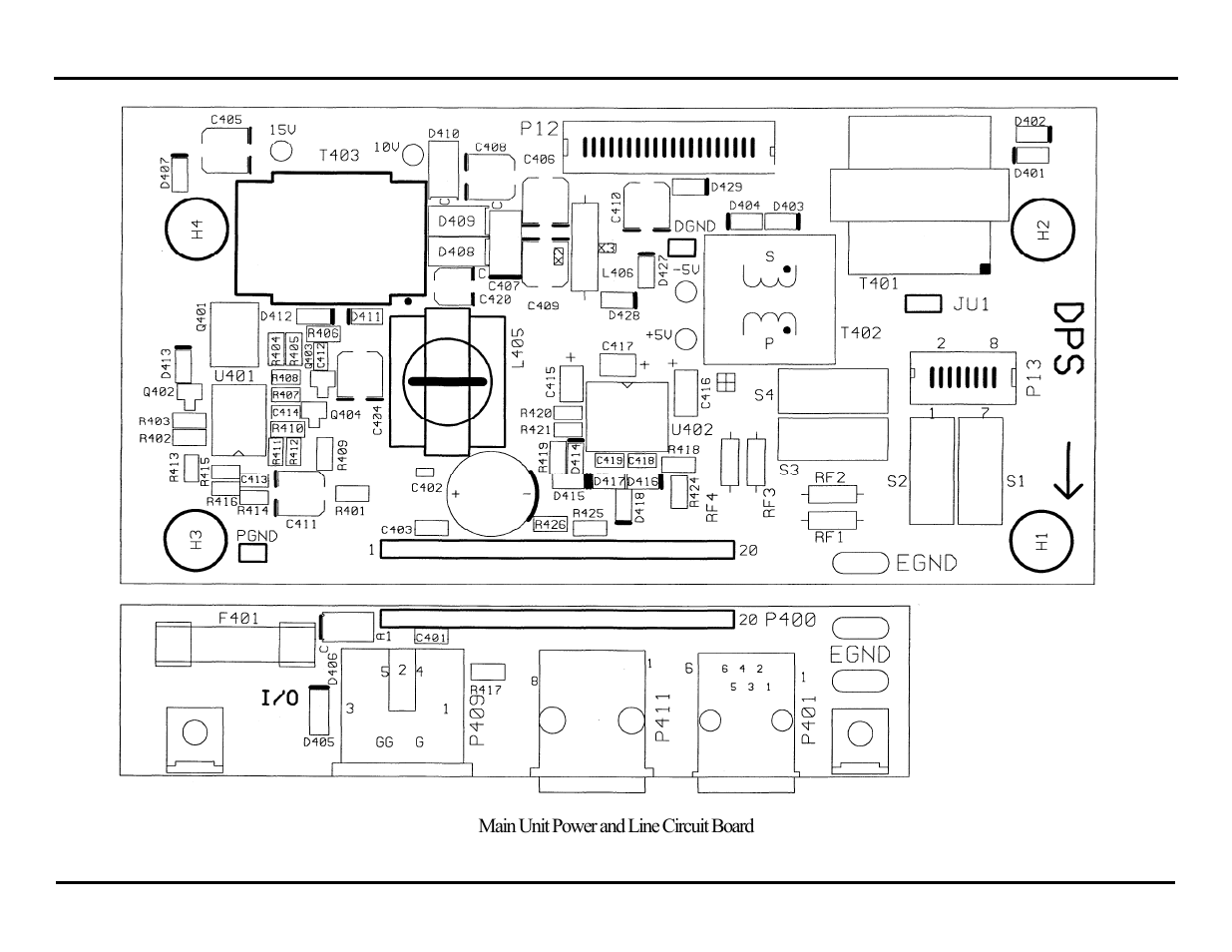 Main unit power and line circuit board | GAI-Tronics L3149B C200 Advanced Deskset User Manual | Page 89 / 92