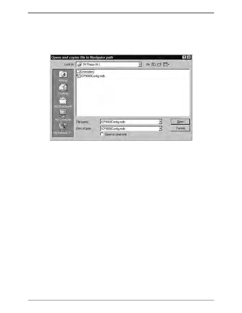 Menu functions, File open | GAI-Tronics ICP9000 Navigator Series Console Installation and Service Manual User Manual | Page 34 / 88