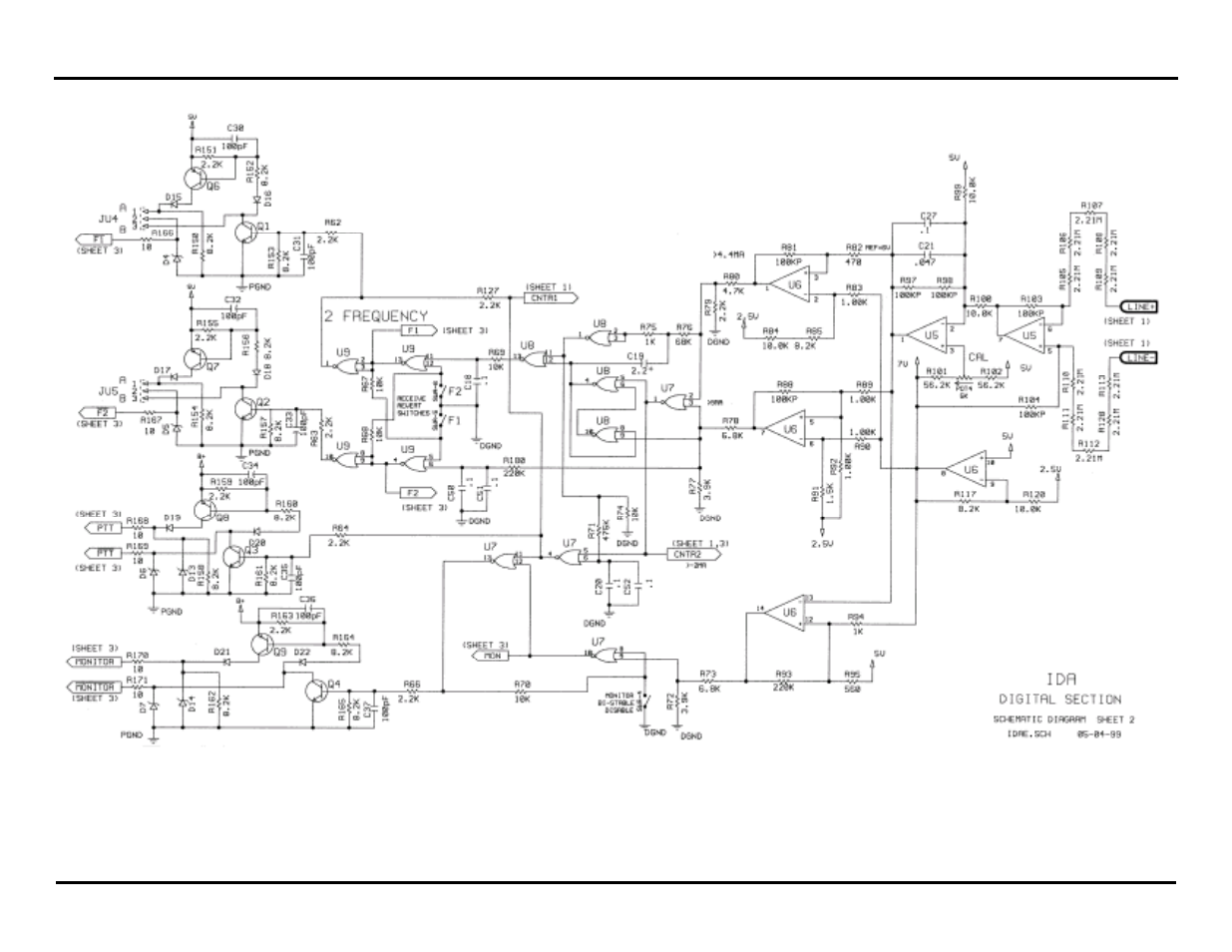 Schematic diagram - sheet 2 | GAI-Tronics IDA1000A DC Remote Adapter Installation and Service Manual User Manual | Page 31 / 36