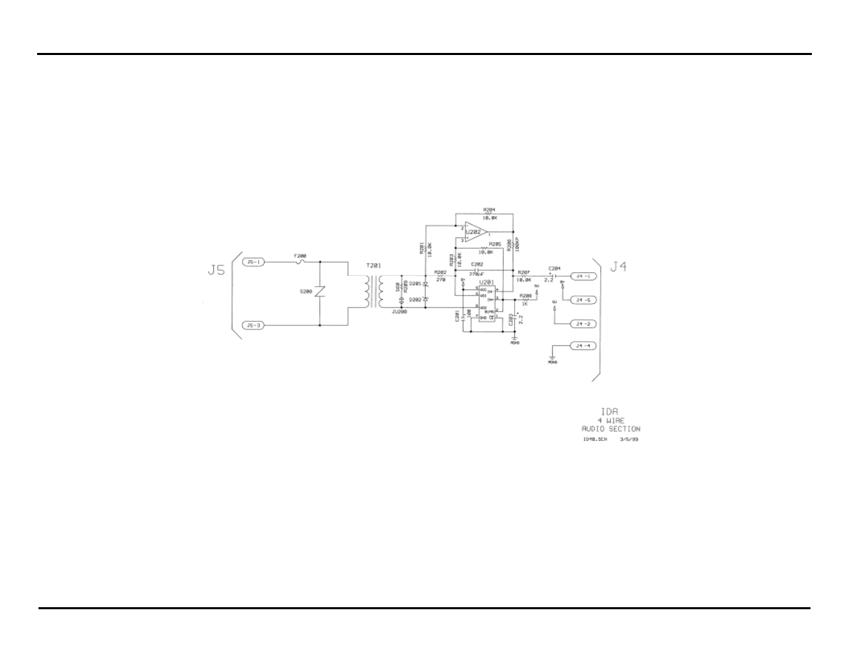 Schematic diagram - sheet 4 | GAI-Tronics IDA1000A DC Remote Adapter Installation and Service Manual User Manual | Page 33 / 36