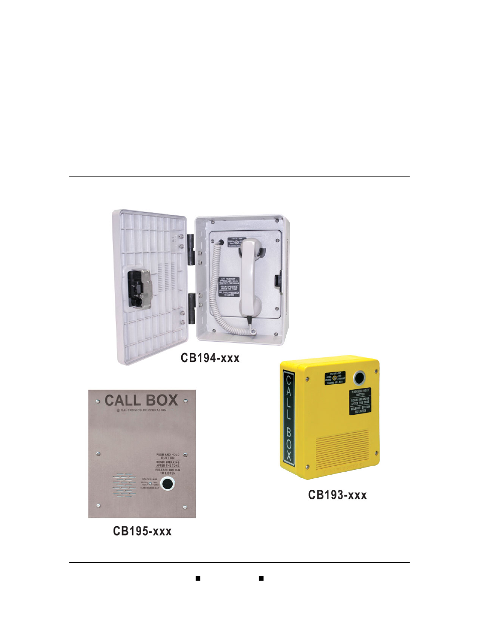GAI-Tronics CB193-001 Call Boxes User Manual | 53 pages