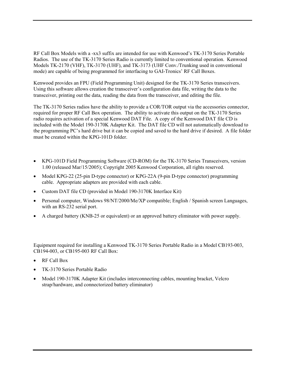 Set up for cb19x–xx3 models, General | GAI-Tronics CB193-001 Call Boxes User Manual | Page 44 / 53