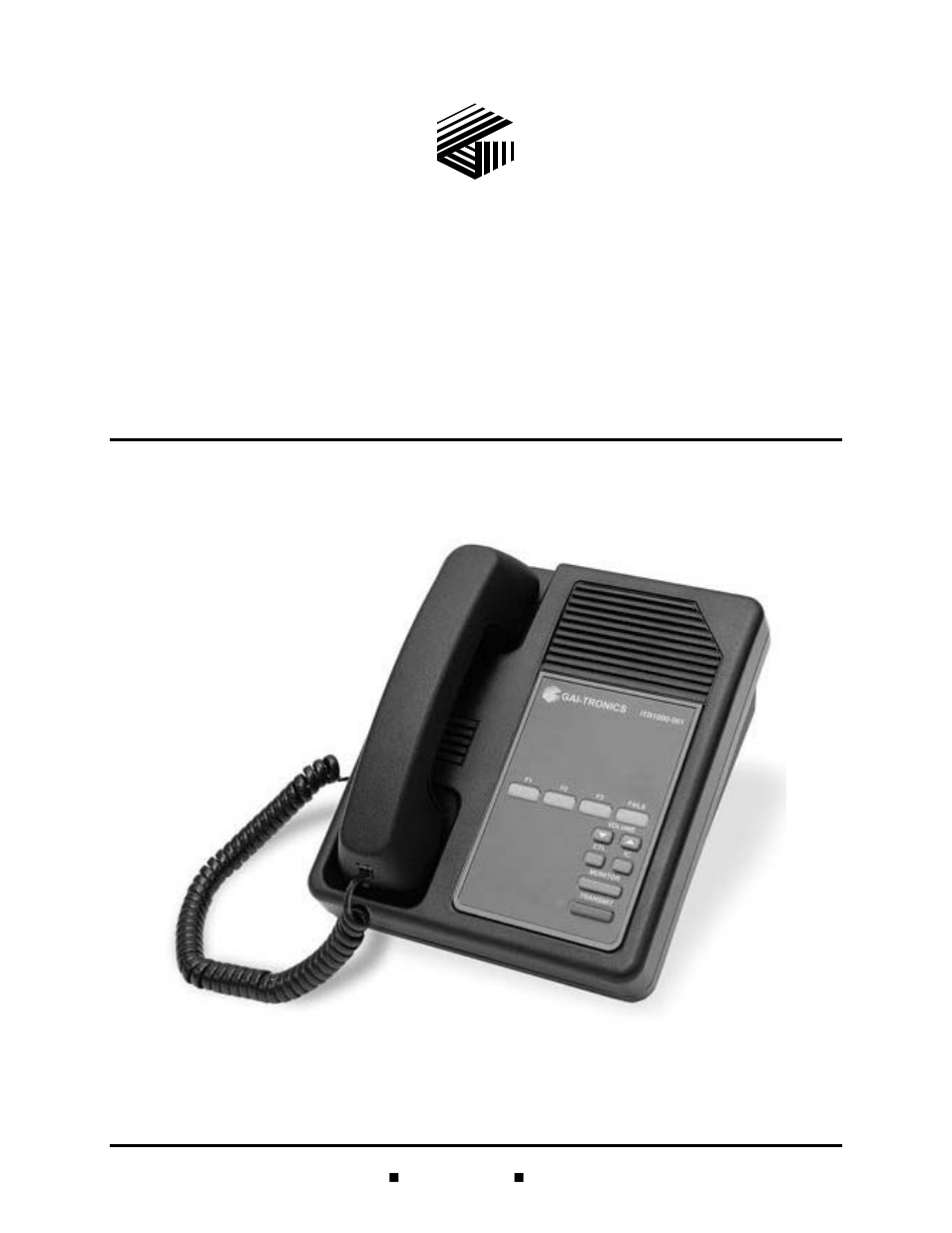 GAI-Tronics ITR1000-001 Model ITR1000-001 Basic Tone Remote Deskset with Line Select User and Installation Manual User Manual | 40 pages