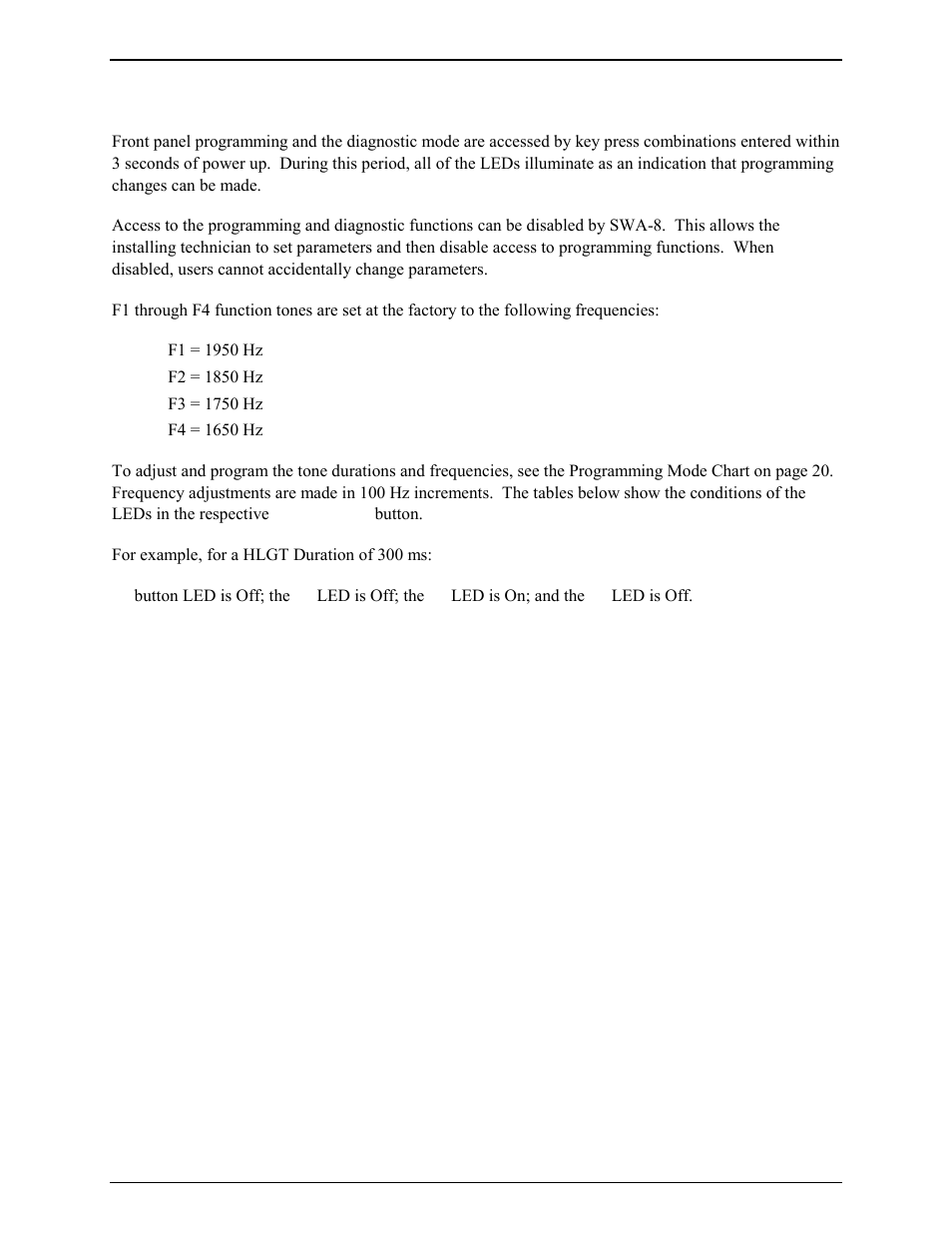 Programming | GAI-Tronics ITR1000-001 Model ITR1000-001 Basic Tone Remote Deskset with Line Select User and Installation Manual User Manual | Page 21 / 40
