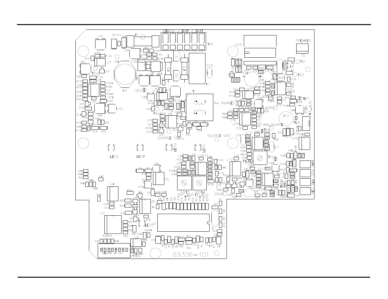 Main circuit board | GAI-Tronics ITR1000-001 Model ITR1000-001 Basic Tone Remote Deskset with Line Select User and Installation Manual User Manual | Page 30 / 40