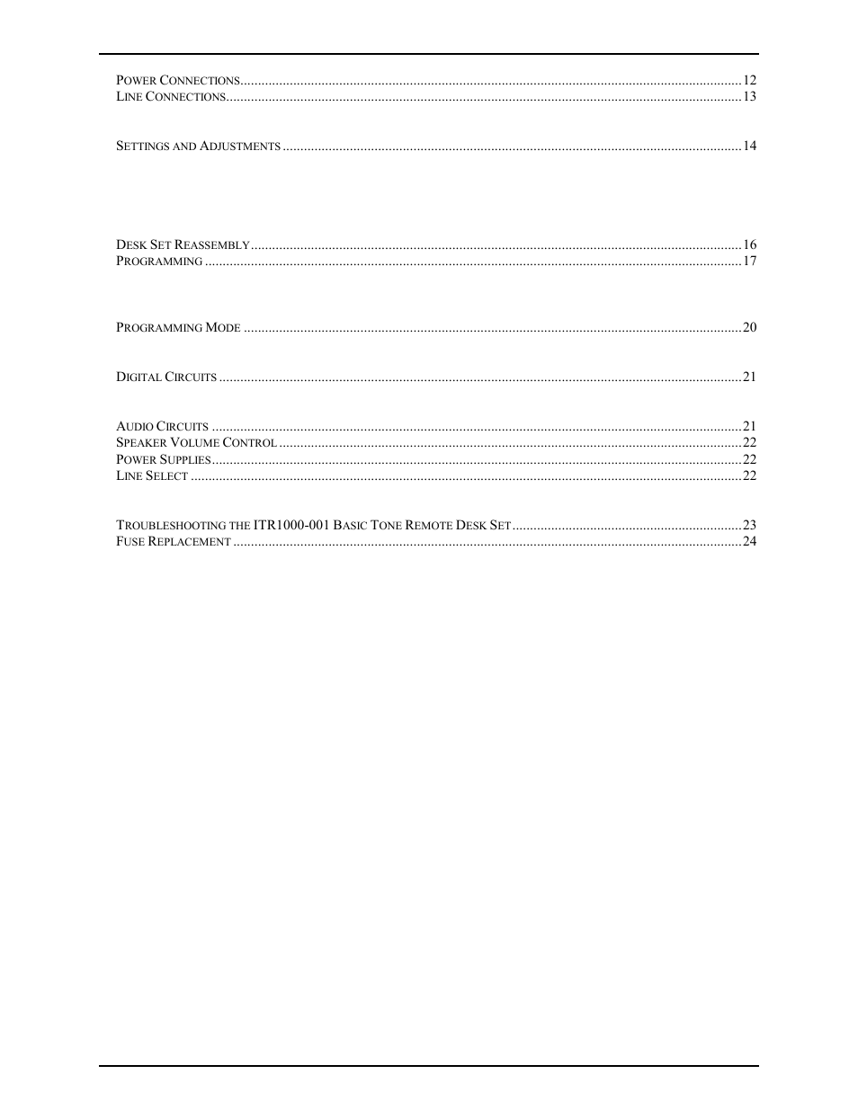 GAI-Tronics ITR1000-001 Model ITR1000-001 Basic Tone Remote Deskset with Line Select User and Installation Manual User Manual | Page 4 / 40