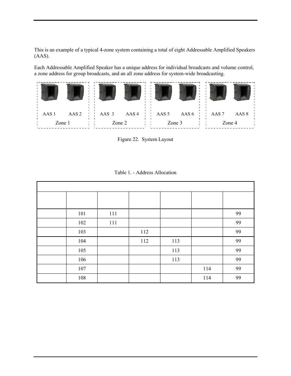 Appendix a: speaker zoning example | GAI-Tronics 13363 Addressable Amplified Speakers Installation and Operation Manual User Manual | Page 56 / 57