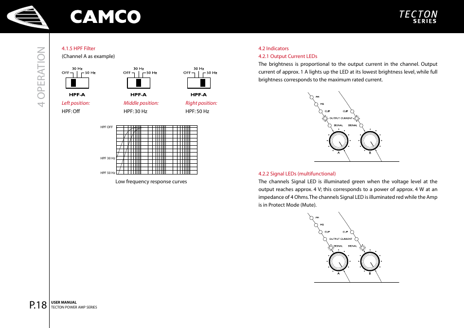 4 oper ation, P.8 | Camco P.5 Series User Manual | Page 20 / 38
