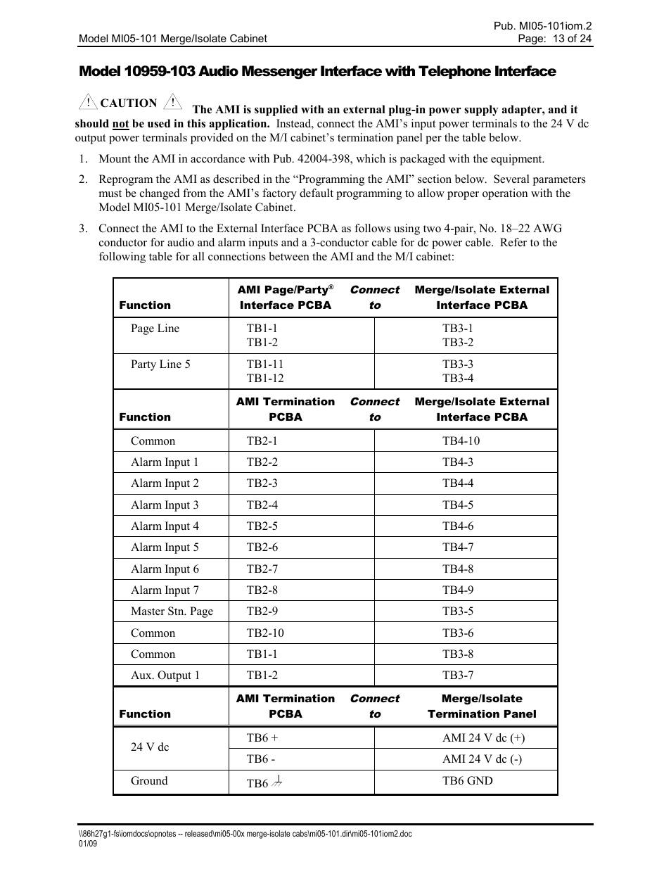 GAI-Tronics MI05-101 Merge / Isolate Cabinet with External Option User Manual | Page 13 / 24