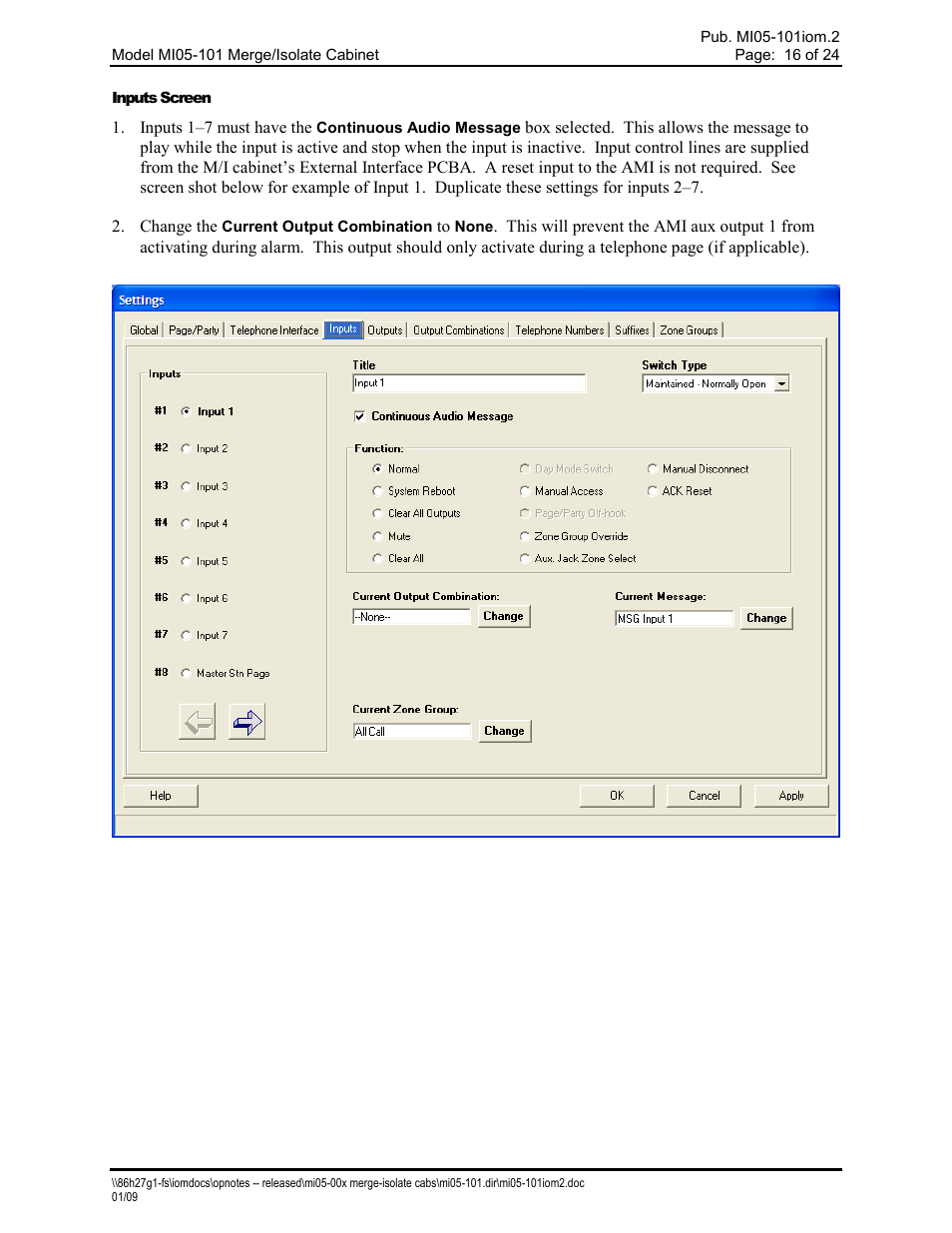 GAI-Tronics MI05-101 Merge / Isolate Cabinet with External Option User Manual | Page 16 / 24