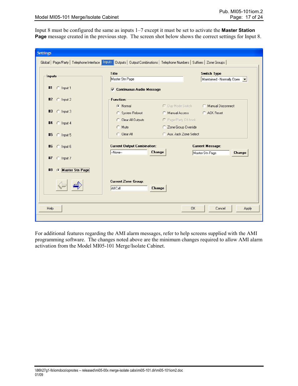 GAI-Tronics MI05-101 Merge / Isolate Cabinet with External Option User Manual | Page 17 / 24
