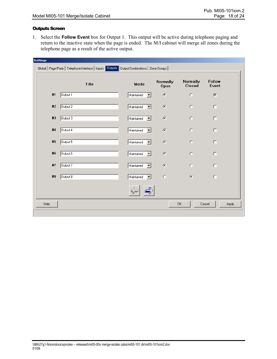 GAI-Tronics MI05-101 Merge / Isolate Cabinet with External Option User Manual | Page 18 / 24