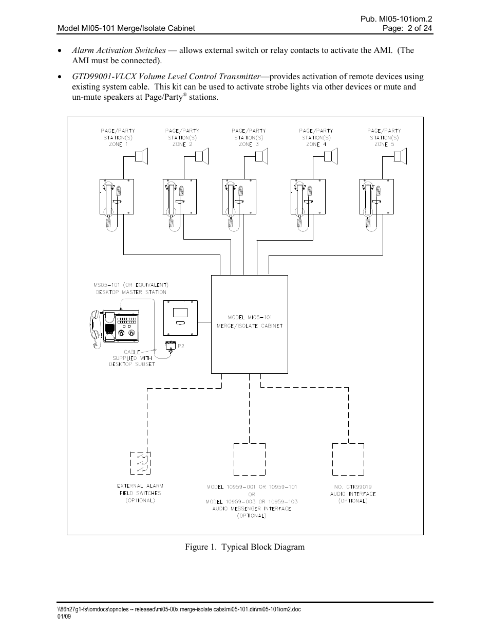 GAI-Tronics MI05-101 Merge / Isolate Cabinet with External Option User Manual | Page 2 / 24