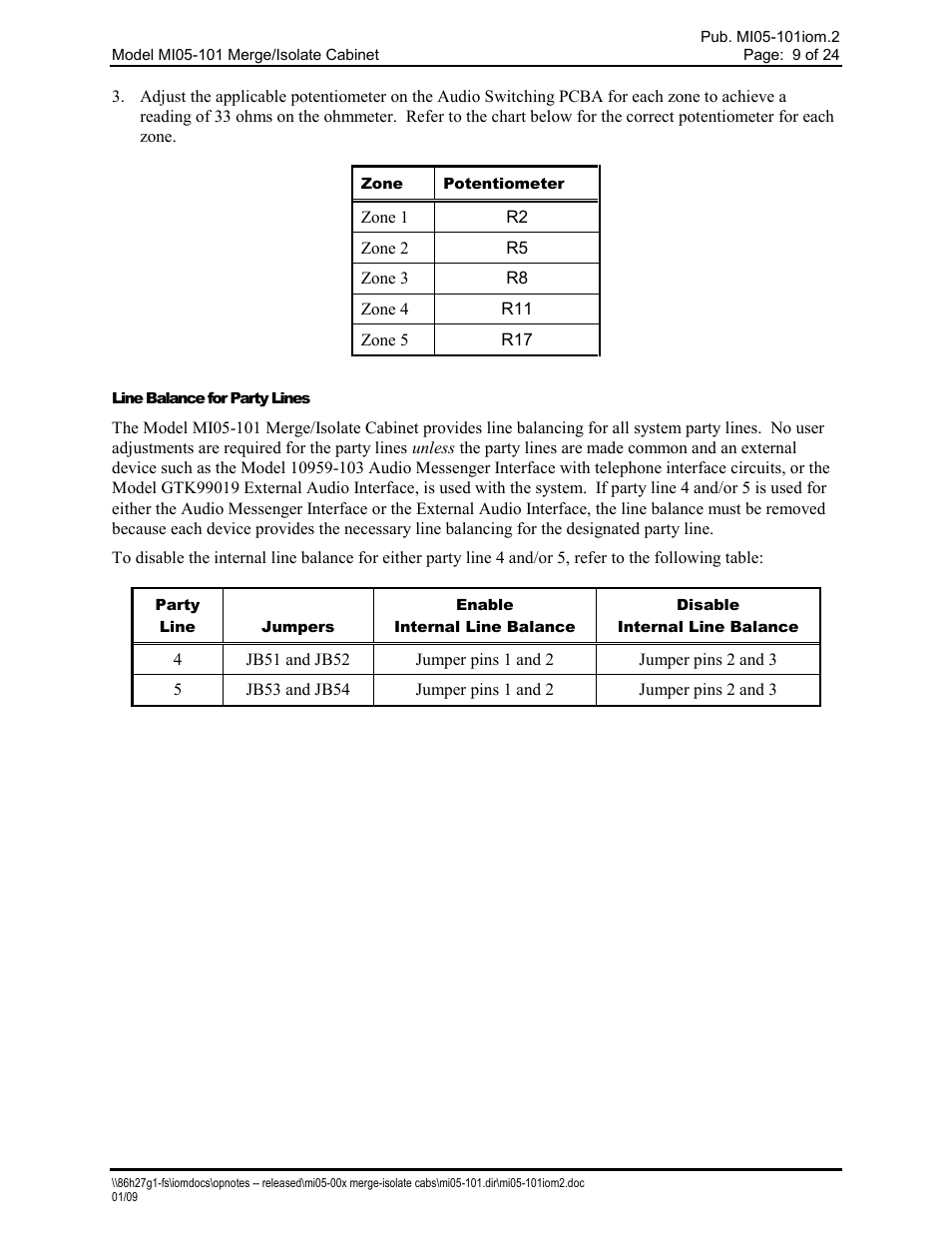 GAI-Tronics MI05-101 Merge / Isolate Cabinet with External Option User Manual | Page 9 / 24