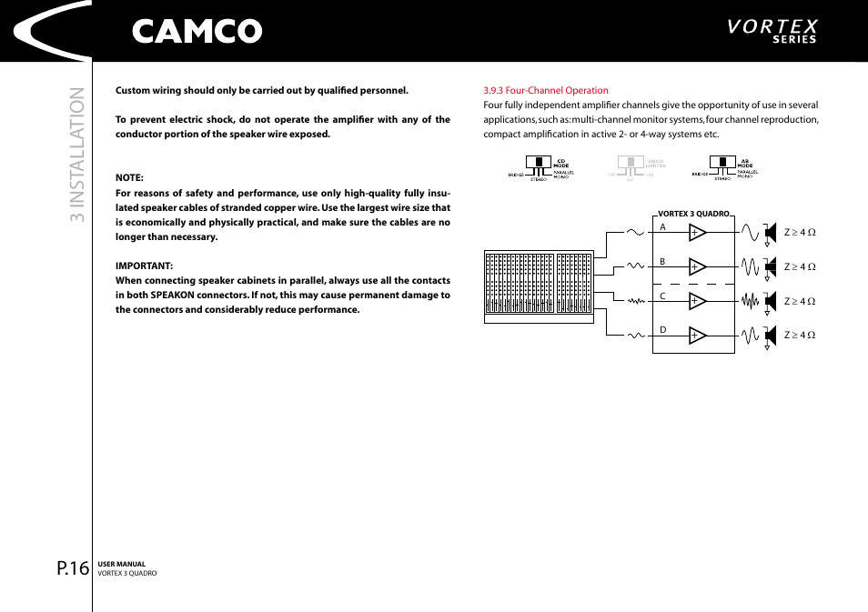 3 inst all ation, P.6 | Camco Amplifier User Manual | Page 18 / 44