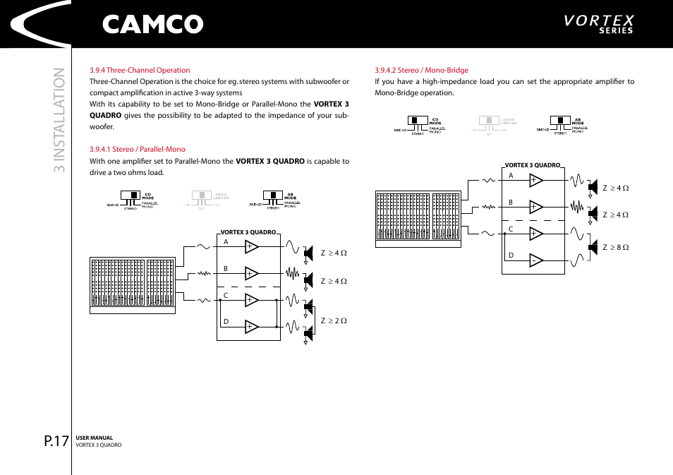 3 inst all ation, P.7 | Camco Amplifier User Manual | Page 19 / 44