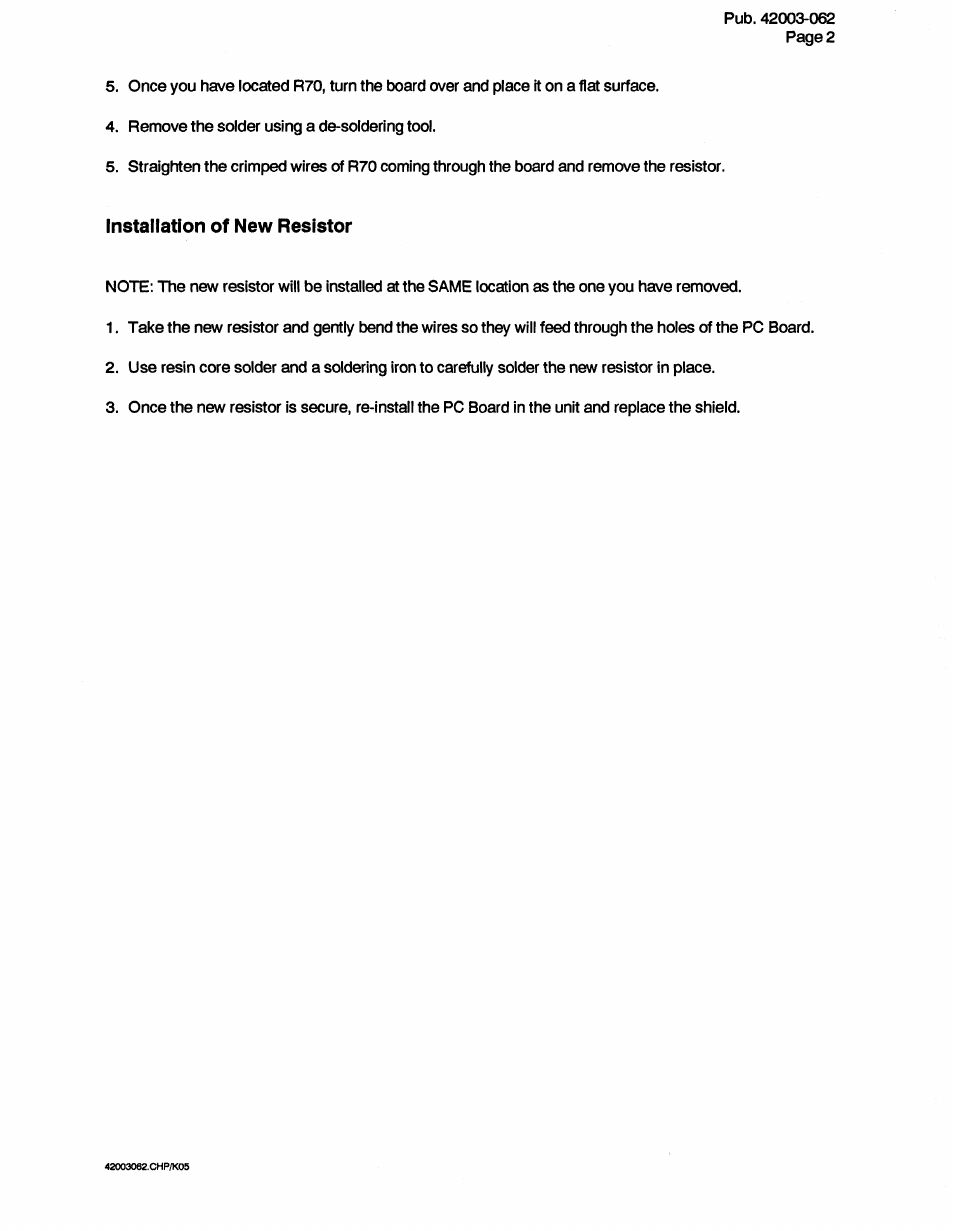 GAI-Tronics 12509-001 Resistor for 9000 Series User Manual | Page 2 / 3