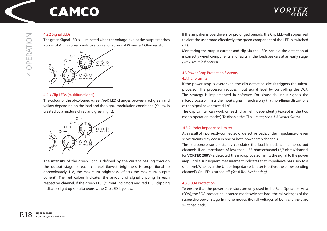 4 opera tion, P.18 | Camco 32 dB User Manual | Page 19 / 40