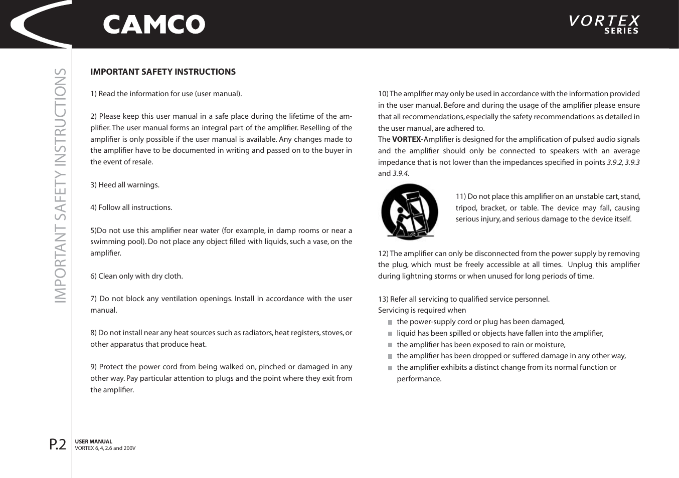 Import ant safet y instructions | Camco 32 dB User Manual | Page 3 / 40