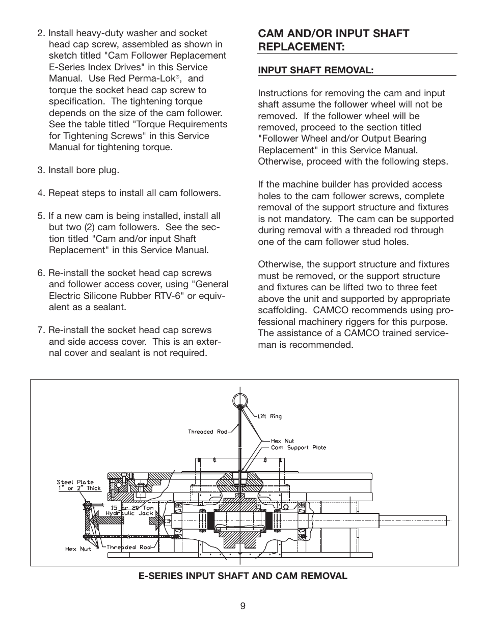 Camco HEAVY DUTY SERIES INDEX DRIVES 950E User Manual | Page 10 / 27