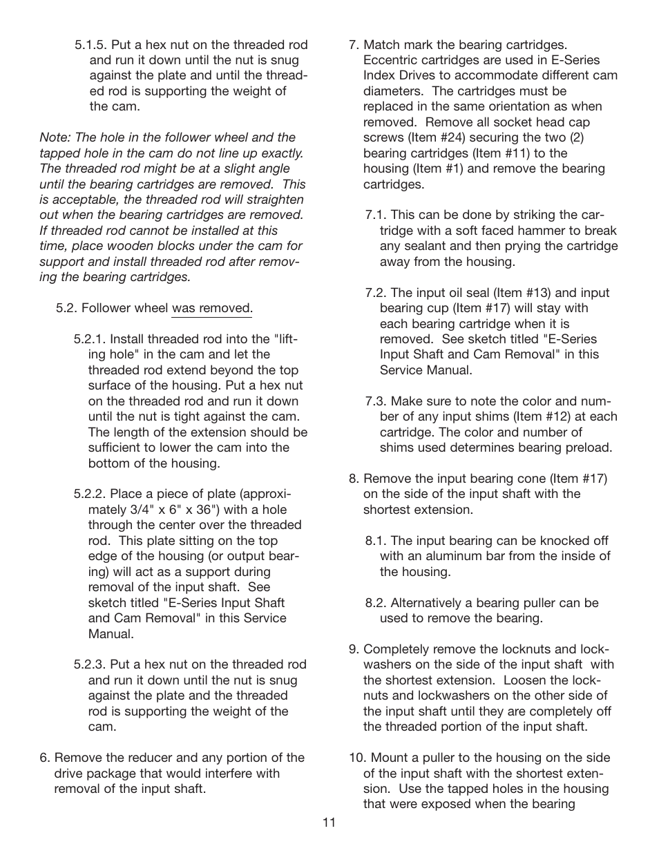 Camco HEAVY DUTY SERIES INDEX DRIVES 950E User Manual | Page 12 / 27