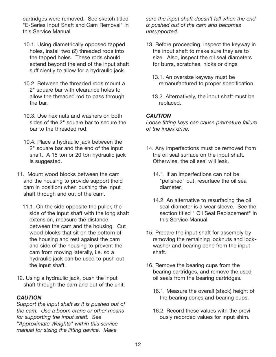 Camco HEAVY DUTY SERIES INDEX DRIVES 950E User Manual | Page 13 / 27
