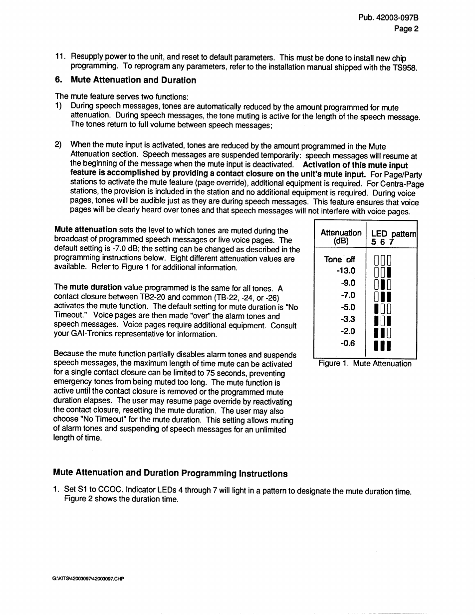 GAI-Tronics 12568-001 220 VAC Upgrade for TS958 User Manual | Page 2 / 4