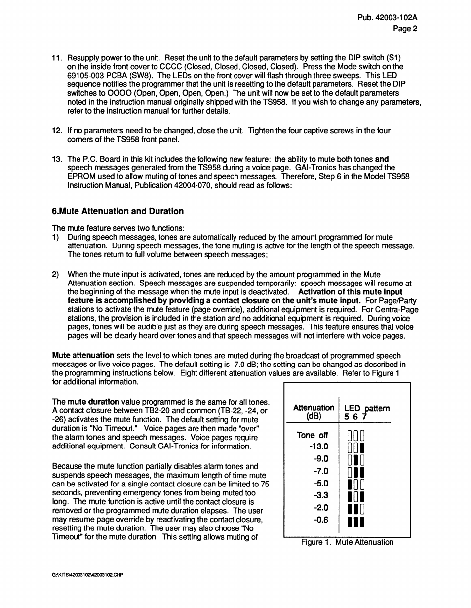 GAI-Tronics 12569-001 Replacement Kit (PCBA) for TS958 User Manual | Page 2 / 4