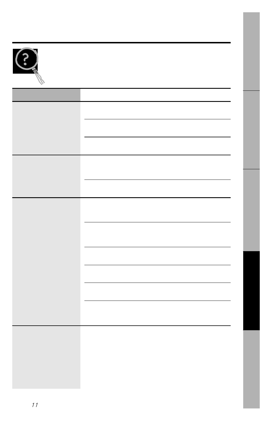 Before you call for service | Camco 350A4502P296 User Manual | Page 11 / 14