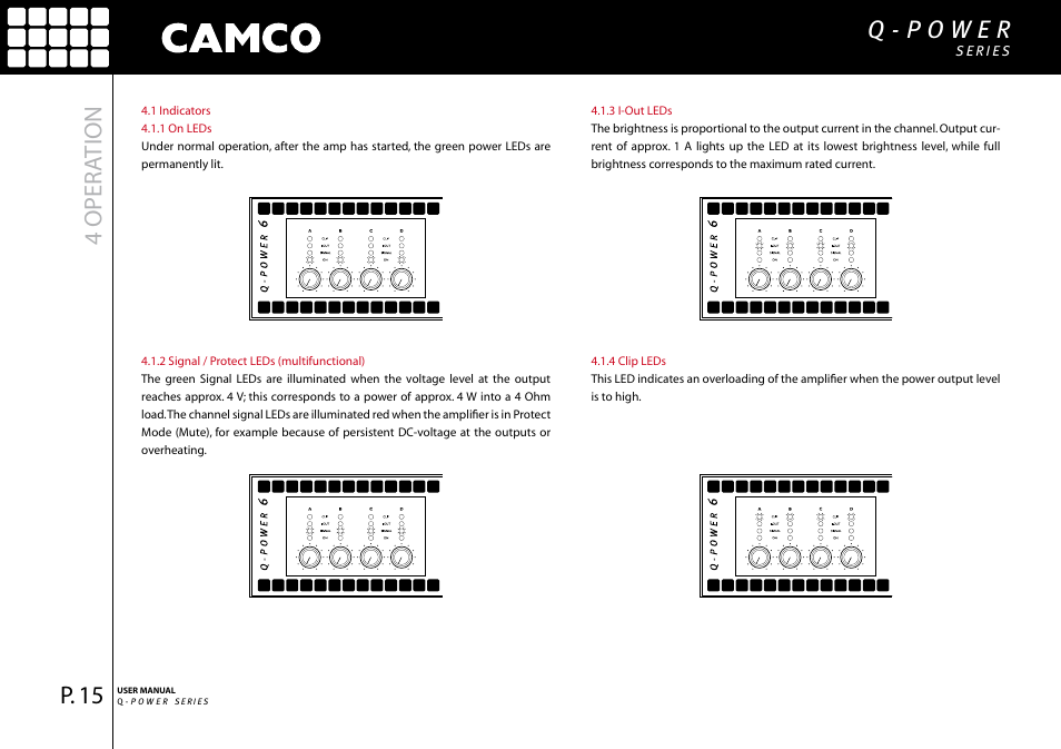 4 oper ation | Camco Q-Power 10 User Manual | Page 16 / 34