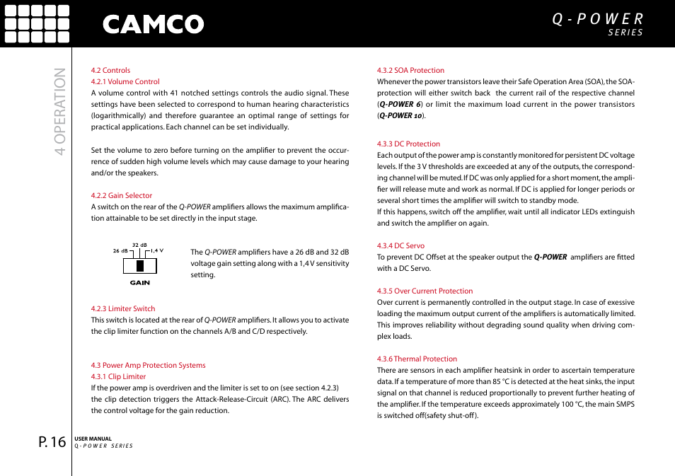 4 oper ation | Camco Q-Power 10 User Manual | Page 17 / 34