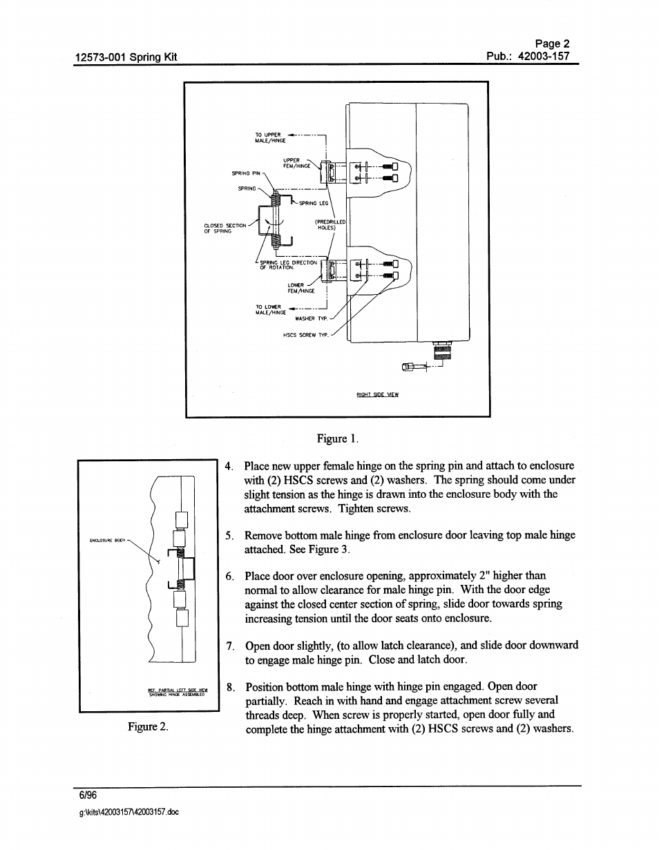 GAI-Tronics 12573-001 Spring Door Return Kit for 256 User Manual | Page 2 / 4